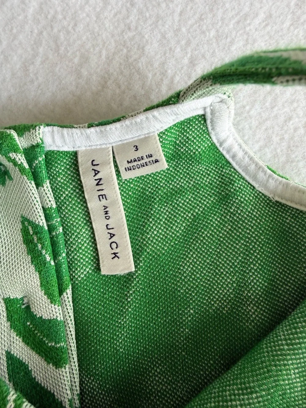 Janie and Jack Palm Leaf Top Shorts Set Girls Size 3T Summer Beachy